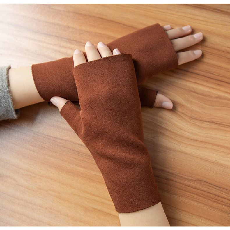 辦公打字保暖手套 讀書寫字保暖手套 居家保暖手套 睡覺保暖手套 半指手套 保暖手套 德絨手套 寫字保暖 打電腦保暖 手套-細節圖7