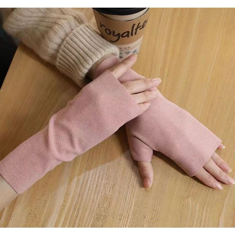 辦公打字保暖手套 讀書寫字保暖手套 居家保暖手套 睡覺保暖手套 半指手套 保暖手套 德絨手套 寫字保暖 打電腦保暖 手套-規格圖9