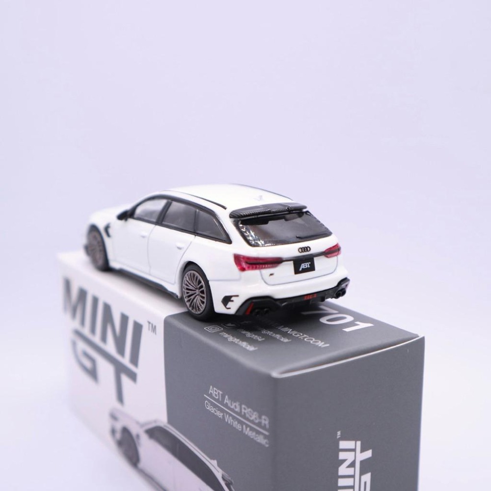 1/64 MINI GT Audi ABT RS6-R 左駕 冰川白701 MiniGT 模型車 RS 6 RS6 奧迪-細節圖2
