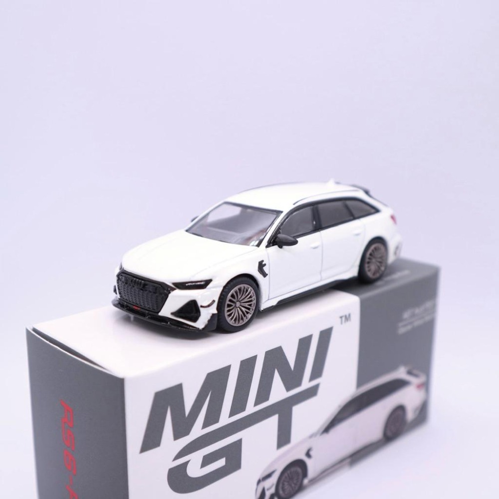 1/64 MINI GT Audi ABT RS6-R 左駕 冰川白701 MiniGT 模型車 RS 6 RS6 奧迪-細節圖3