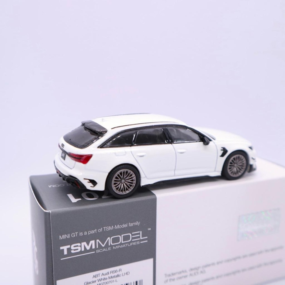 1/64 MINI GT Audi ABT RS6-R 左駕 冰川白701 MiniGT 模型車 RS 6 RS6 奧迪-細節圖4