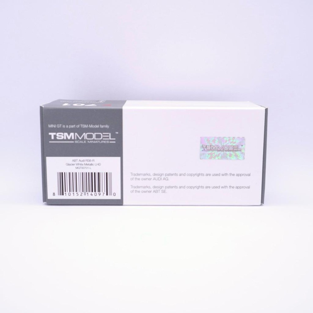 1/64 MINI GT Audi ABT RS6-R 左駕 冰川白701 MiniGT 模型車 RS 6 RS6 奧迪-細節圖7