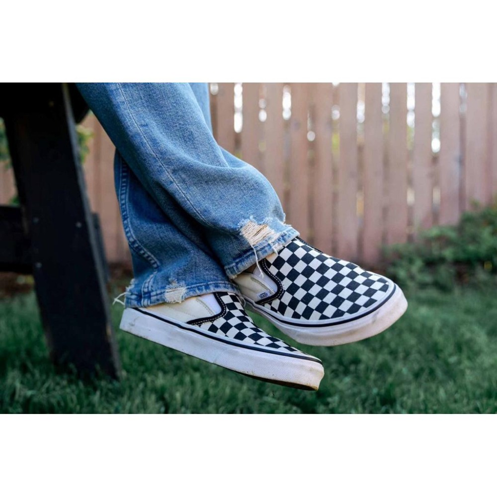 Vans Slip-On 棋盤格 黑白格 懶人鞋 US 10.5 Classic 經典款 滑板鞋 帆布鞋-細節圖4