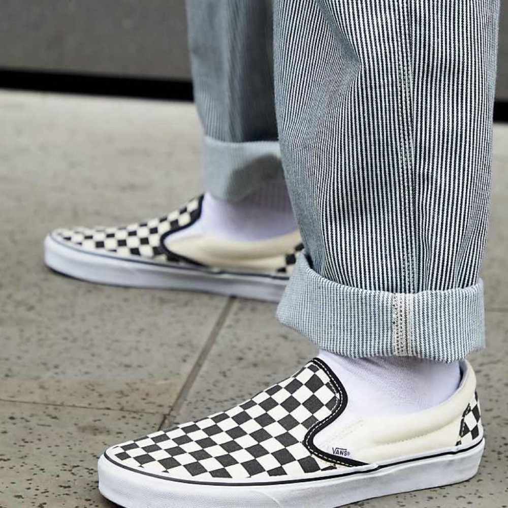 Vans Slip-On 棋盤格 黑白格 懶人鞋 US 10.5 Classic 經典款 滑板鞋 帆布鞋-細節圖7