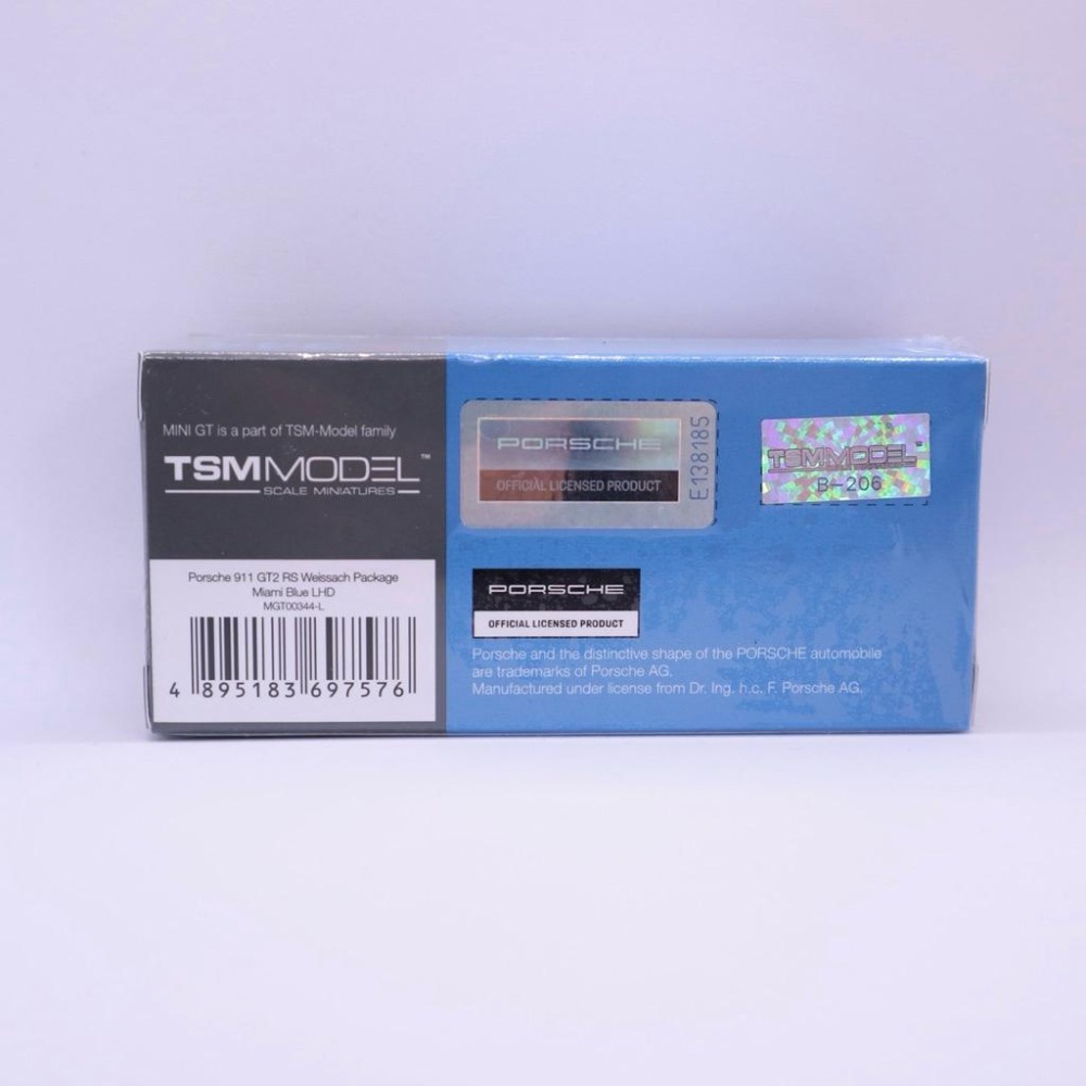 1/64 MINI GT Porsche 911 GT2 RS 991邁阿密藍 威薩赫套件 保時捷 344 MiniGT-細節圖2