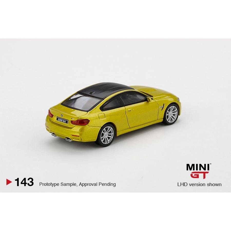 1/64 MINI GT BMW M4 F82 芥末黃 Austin Yellow 黃 143 MiniGT 模型車-細節圖5