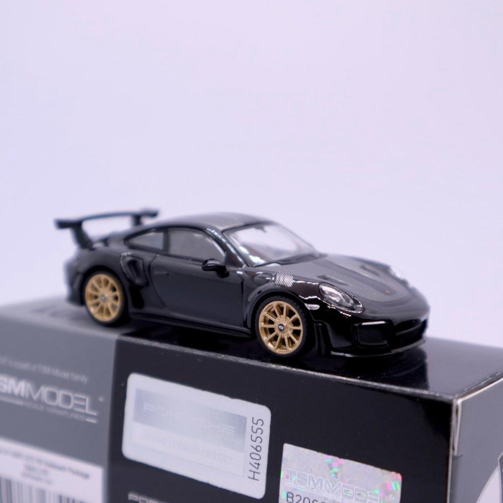 1/64 MINI GT Porsche 911 GT2 RS 黑 金輪圈 保時捷 模型車 991 401 MiniGT-細節圖2