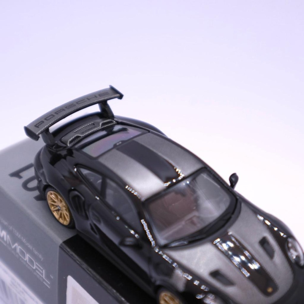 1/64 MINI GT Porsche 911 GT2 RS 黑 金輪圈 保時捷 模型車 991 401 MiniGT-細節圖4