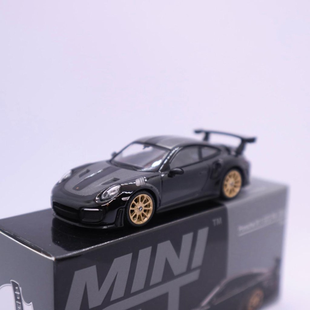 1/64 MINI GT Porsche 911 GT2 RS 黑 金輪圈 保時捷 模型車 991 401 MiniGT-細節圖6