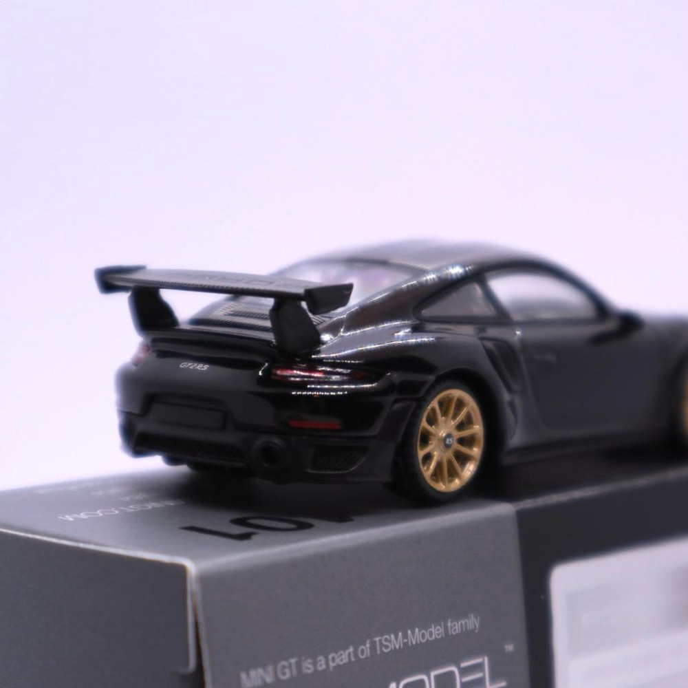 1/64 MINI GT Porsche 911 GT2 RS 黑 金輪圈 保時捷 模型車 991 401 MiniGT-細節圖8