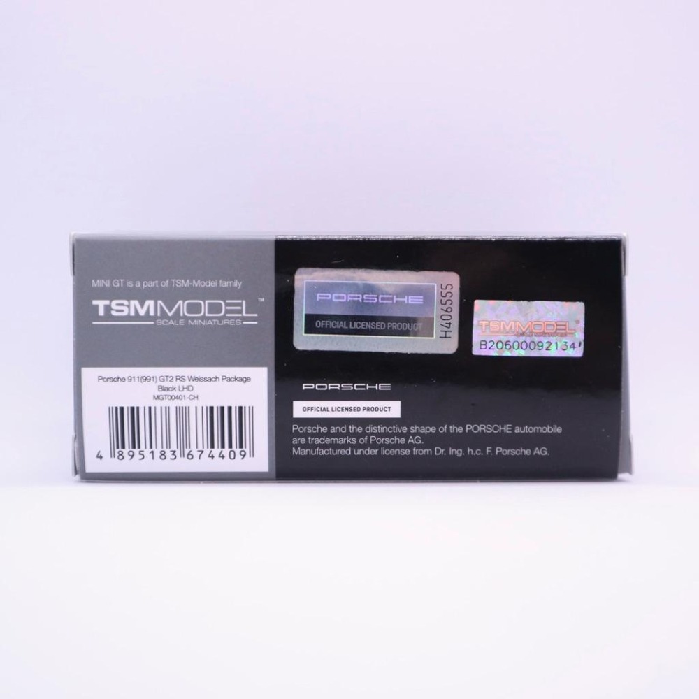 1/64 MINI GT Porsche 911 GT2 RS 黑 金輪圈 保時捷 模型車 991 401 MiniGT-細節圖9