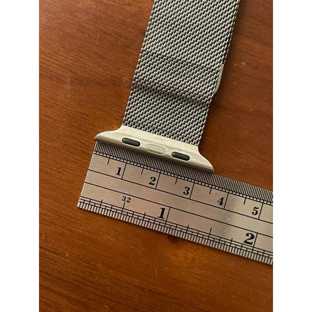 原廠 Apple Watch 米蘭式錶帶 42mm 44mm 45mm 49mm 銀色 米蘭式錶環-細節圖5