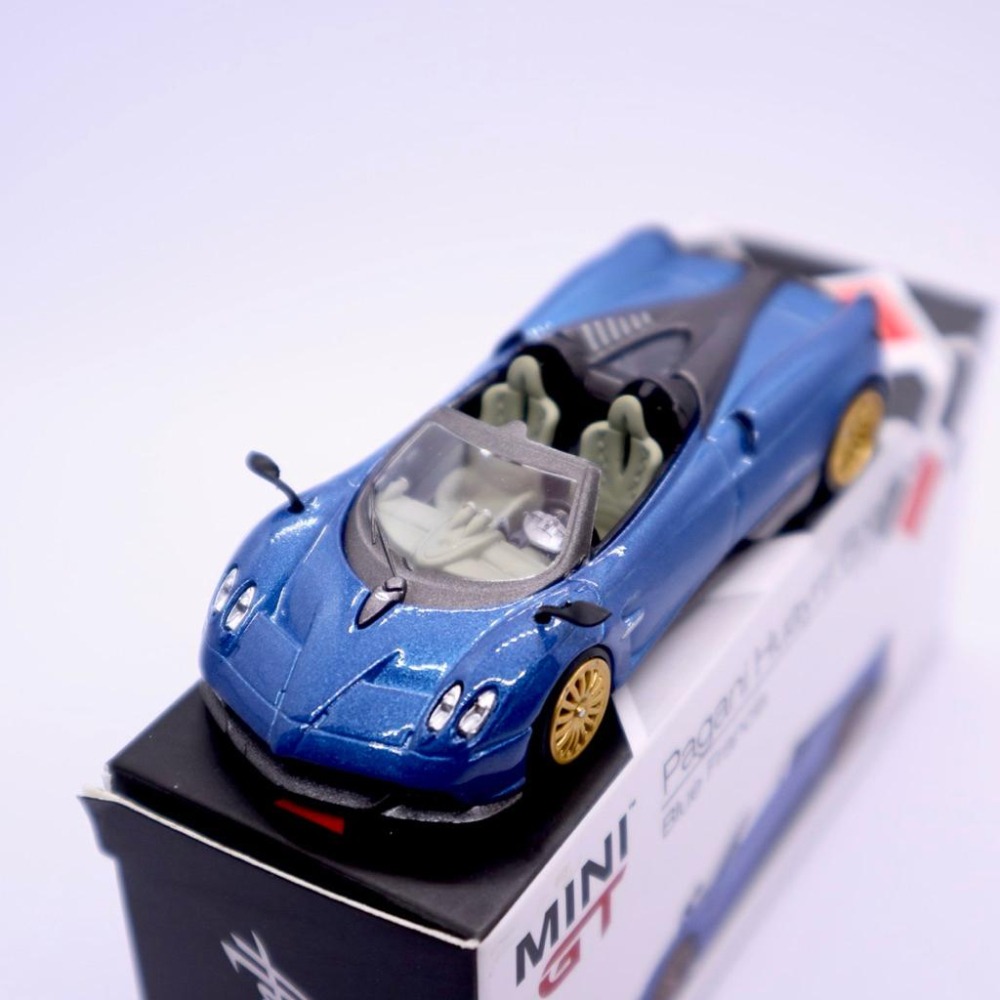 1/64 MINI GT Pagani Huayra Roadster 藍 風神 敞篷 超級 模型車 38 MiniGT-細節圖5