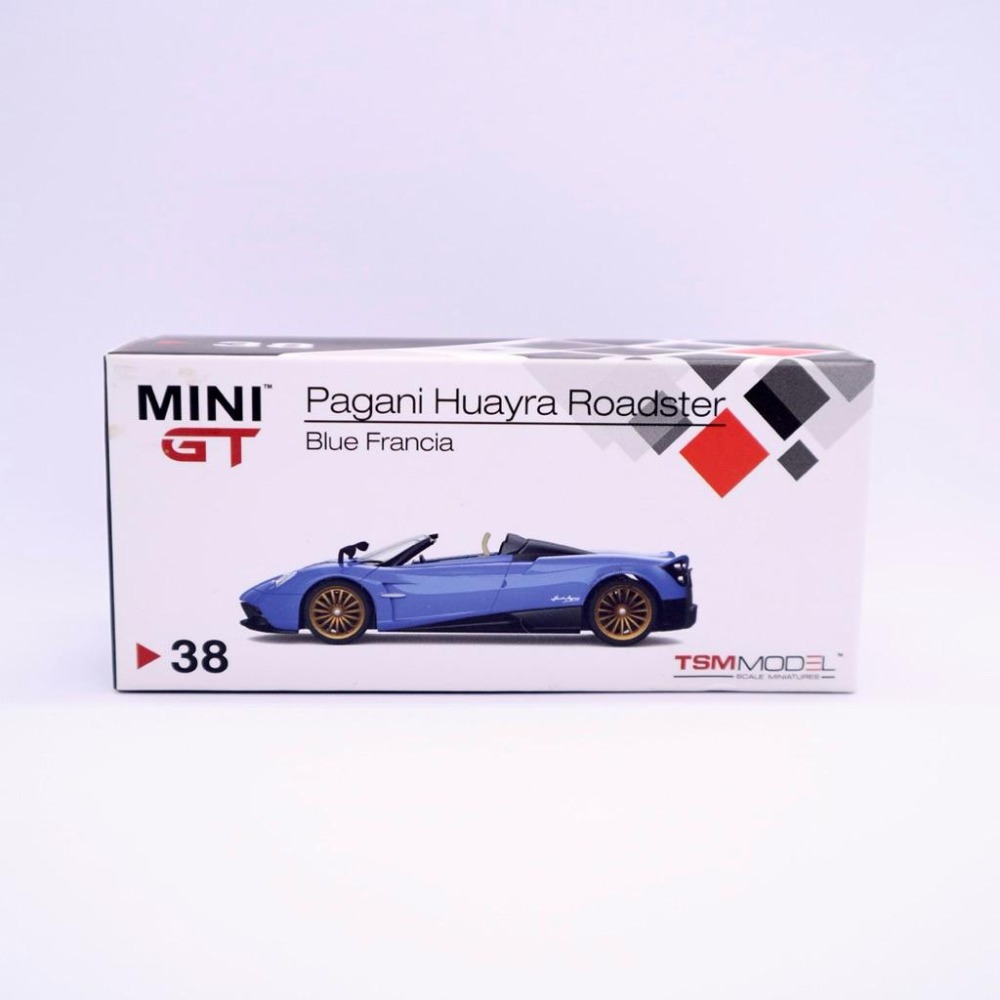 1/64 MINI GT Pagani Huayra Roadster 藍 風神 敞篷 超級 模型車 38 MiniGT-細節圖8
