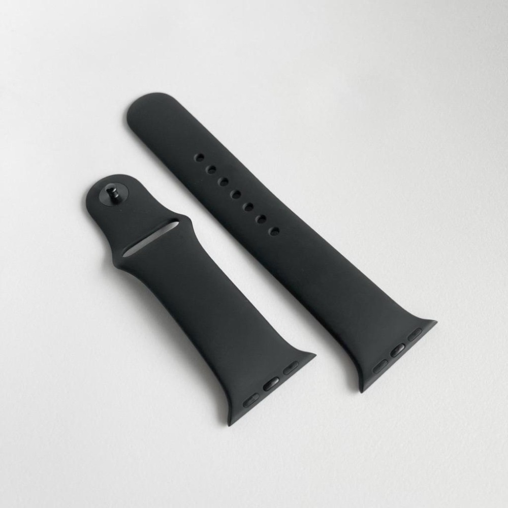 原廠 Apple Watch錶帶 運動錶帶 矽膠錶帶 米蘭錶帶 白 黑 灰 38 40 42 44 45 46 49mm-細節圖4