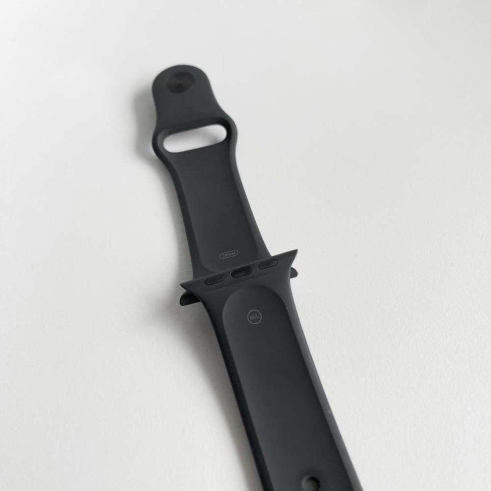 原廠 Apple Watch錶帶 運動錶帶 矽膠錶帶 米蘭錶帶 白 黑 灰 38 40 42 44 45 46 49mm-細節圖5