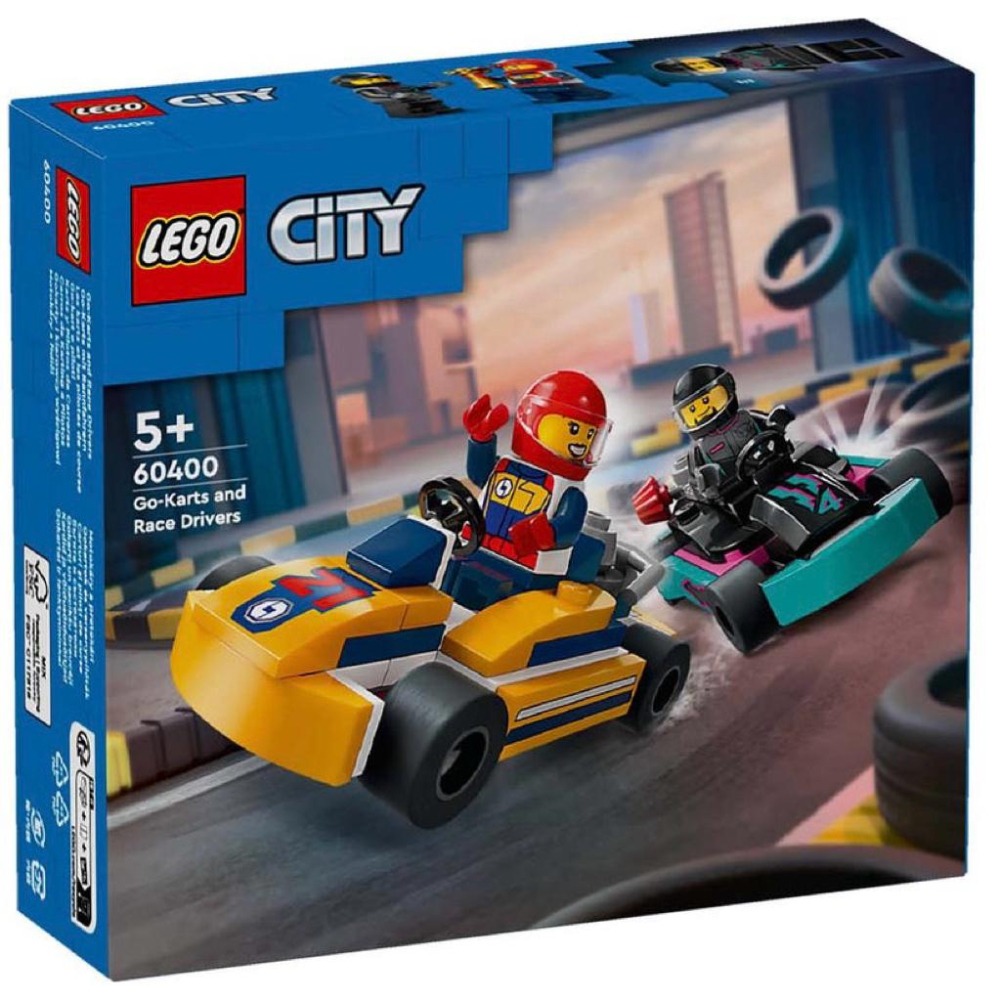 樂高 LEGO 黃色卡丁車＋人偶 全新 拆售 60400城市系列Go Kart and Race Driver賽車 車子-細節圖6
