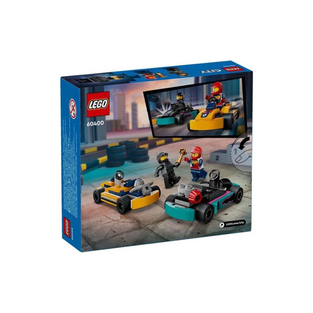 樂高 LEGO 黃色卡丁車＋人偶 全新 拆售 60400城市系列Go Kart and Race Driver賽車 車子-細節圖7