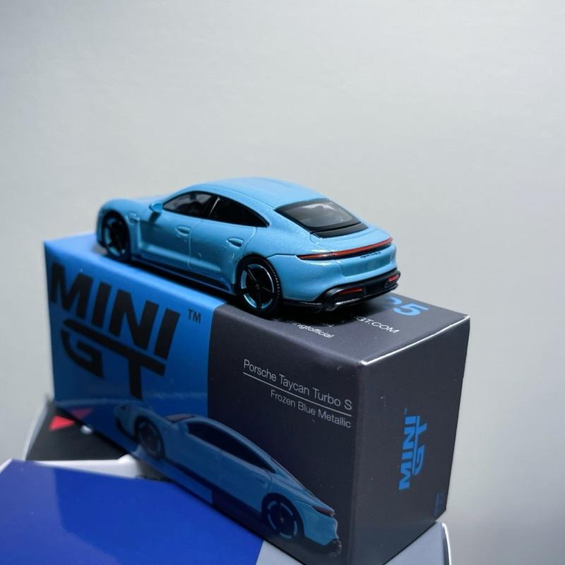 Mini GT Porsche Taycan Turbo S 藍色 225 1/64 MiniGT 保時捷 模型 冰晶藍-細節圖8