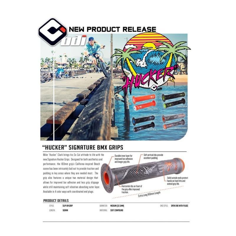 美國加洲製 ODI Hucker 街道車/BMX 握把 Mike Clark簽名款式Grips-細節圖6