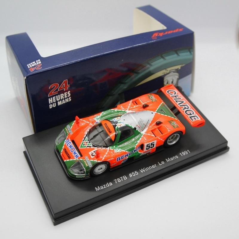 1/64 利曼冠軍車 Sparky Mazda 787B 馬自達 1991 Spark #55 787 B-細節圖7