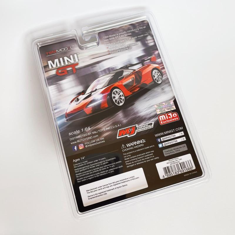 全新未拆 Mini GT McLaren Senna 橘色 美國限定 1/64 #18 麥拉倫 洗拿 MiniGT-細節圖2