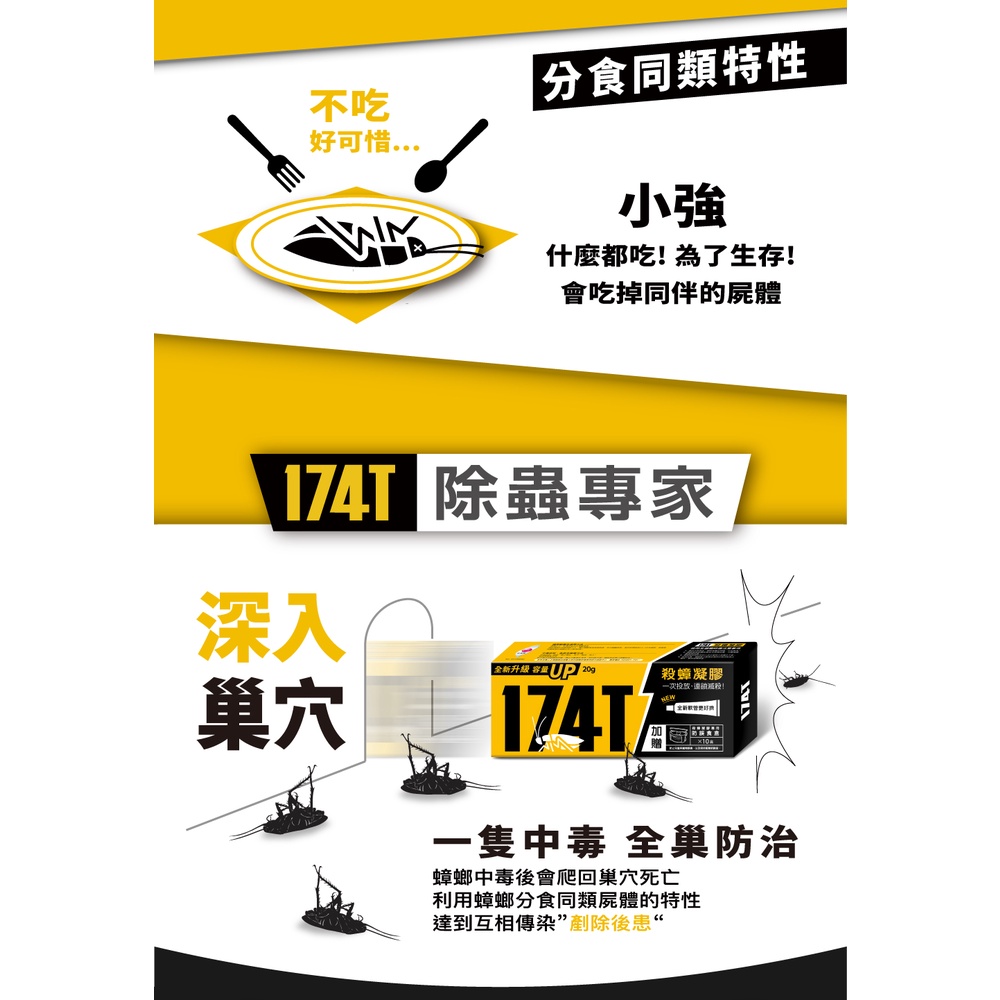 🚫除蟲凝膠 加贈防誤食盒 殺蟑 除蟻 殺蟲 除蟲 滅蟲 防止 滅蟑 滅蟻 174T 益必達 凝膠 害蟲-細節圖2