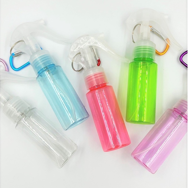 透明彩色掛勾噴霧瓶 60ml (5色) 小老鼠噴瓶 分裝瓶 噴瓶 香水噴瓶 噴霧瓶 隨身瓶 掛勾瓶 塑膠噴瓶