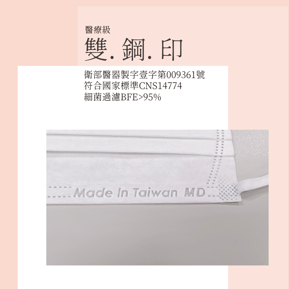 蘋果綠_馬卡龍系列_成人醫療寬耳帶平面口罩_透明盒包裝_台灣製_雙鋼印_獨立包裝_40入_瑪思克MASKE-細節圖8