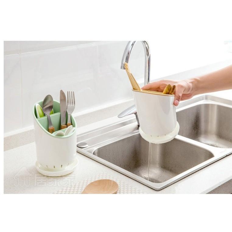 【非常好買】餐具分層收納瀝水筒 廚房餐具分層收納筷子湯匙瀝水筒/筷子盒廚房用品-細節圖2