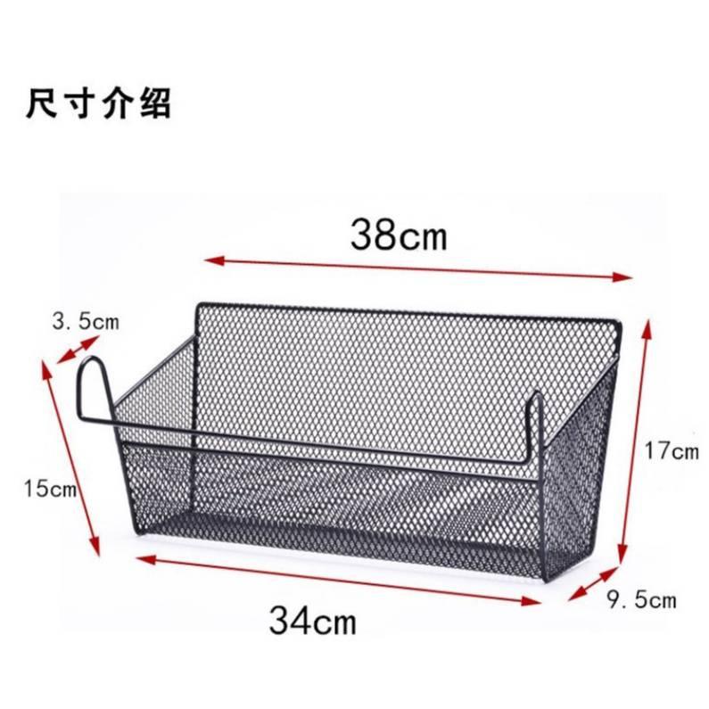 收納掛籃 免釘鐵藝隔板收納掛架 床邊掛袋  收納籃 儲物袋 床邊床頭收納置物架-細節圖6