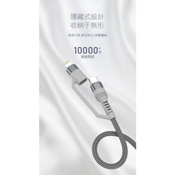 【HANG】四合一快速充電傳輸編織線R17 PD+QC+PPS 支援6A-細節圖9