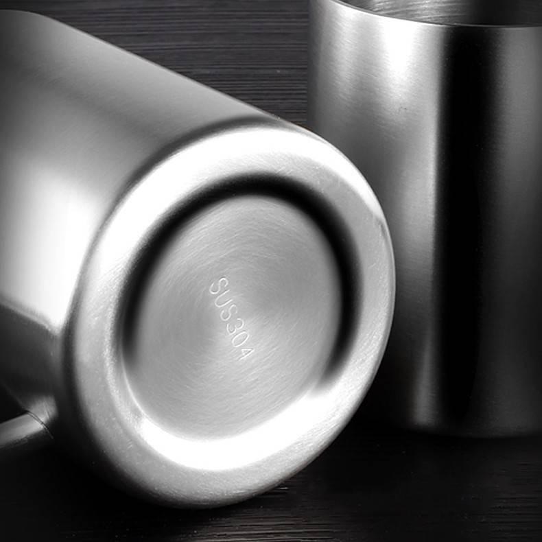 304雙層不銹鋼杯【非常好買】400ml食具級高質感亮面金屬杯 金屬咖啡杯-細節圖7