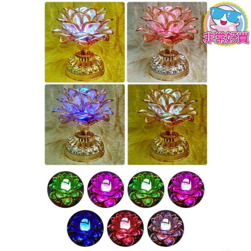 【非常好買】蓮花燈 唸佛機 七彩唸佛燈 神桌燈 公媽燈 佛前燈 53首循環供佛燈-細節圖8