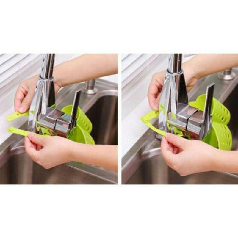 【好買商城】多用途水槽瀝水收納籃  菜瓜布收納籃 兩用雜物瀝水籃置物架  雜物收納架 飾品收納-細節圖4