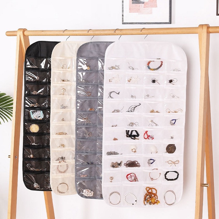 掛袋收納 雙面用髮飾小物收納袋 收納 收納袋 飾品收納 飾品掛袋 首飾掛袋【RS1490】-細節圖5