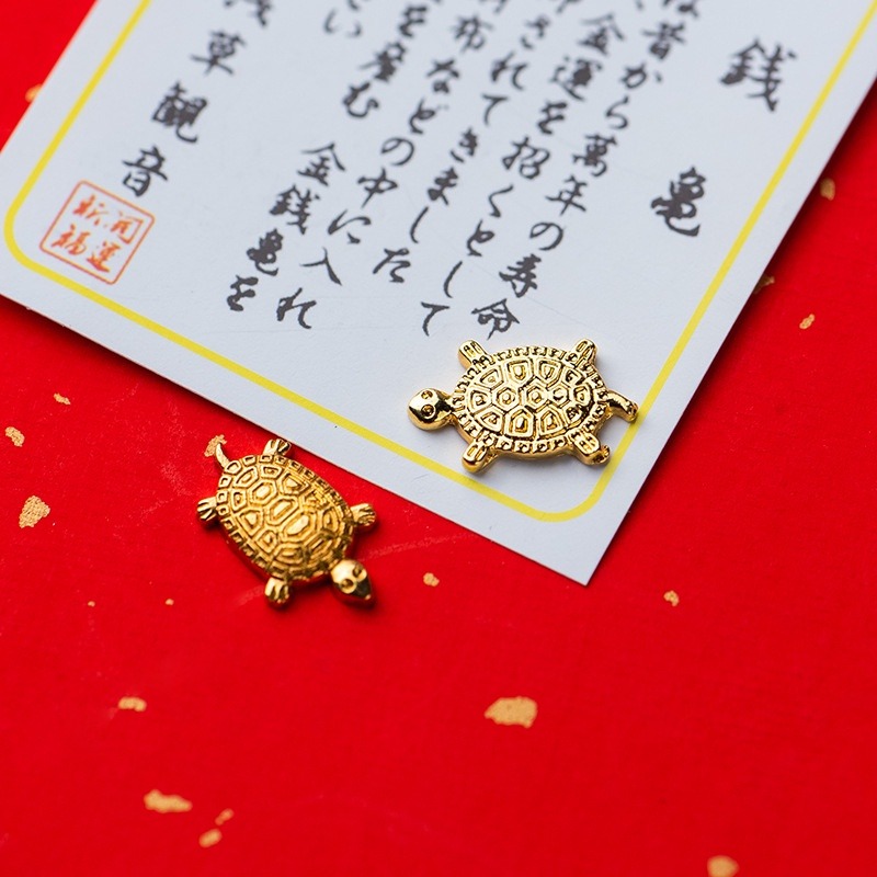 金錢龜 招財龜 小金龜 日本淺草寺錢龜 錢龜 開運小物 招福 錢包招財 金龜 小錢龜【LU001】-細節圖6