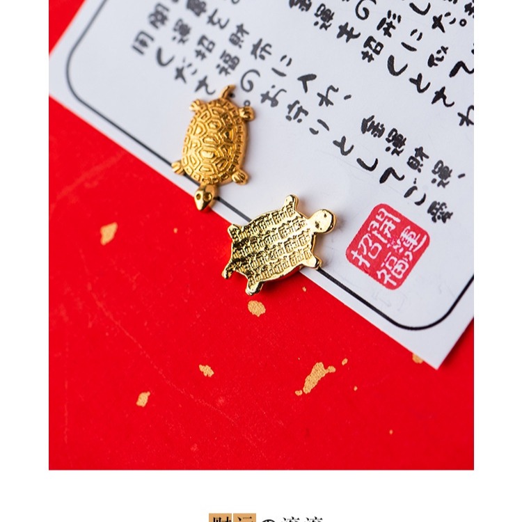 金錢龜 招財龜 小金龜 日本淺草寺錢龜 錢龜 開運小物 招福 錢包招財 金龜 小錢龜【LU001】-細節圖11