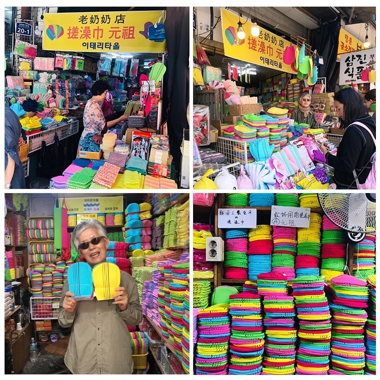 搓澡巾 韓國南大門老奶奶 搓澡手套 沐浴巾 沐浴球 汗蒸幕 去角質 韓國搓澡巾【RS1414】-細節圖8