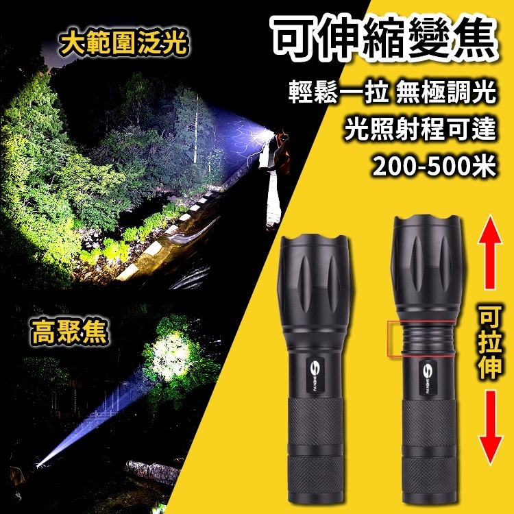 手電筒 手電筒強光 爆亮手電筒 led 手電筒 充電手電筒 手電筒 usb 充電 露營【CP151】-細節圖5