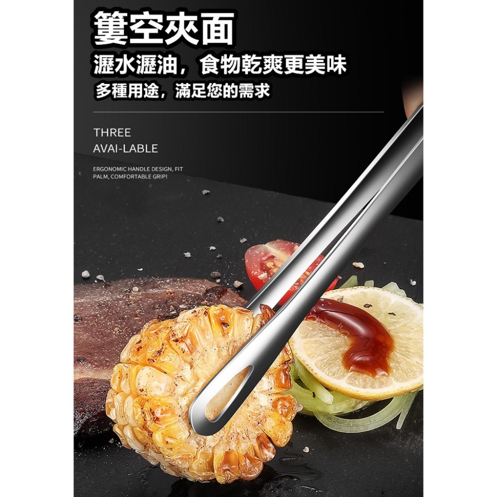 烤肉夾 韓式烤肉夾 304不銹鋼燒烤 食物夾 夾子 烤肉 牛排夾 麵包夾 露營 中秋節 【RS1260】-細節圖5