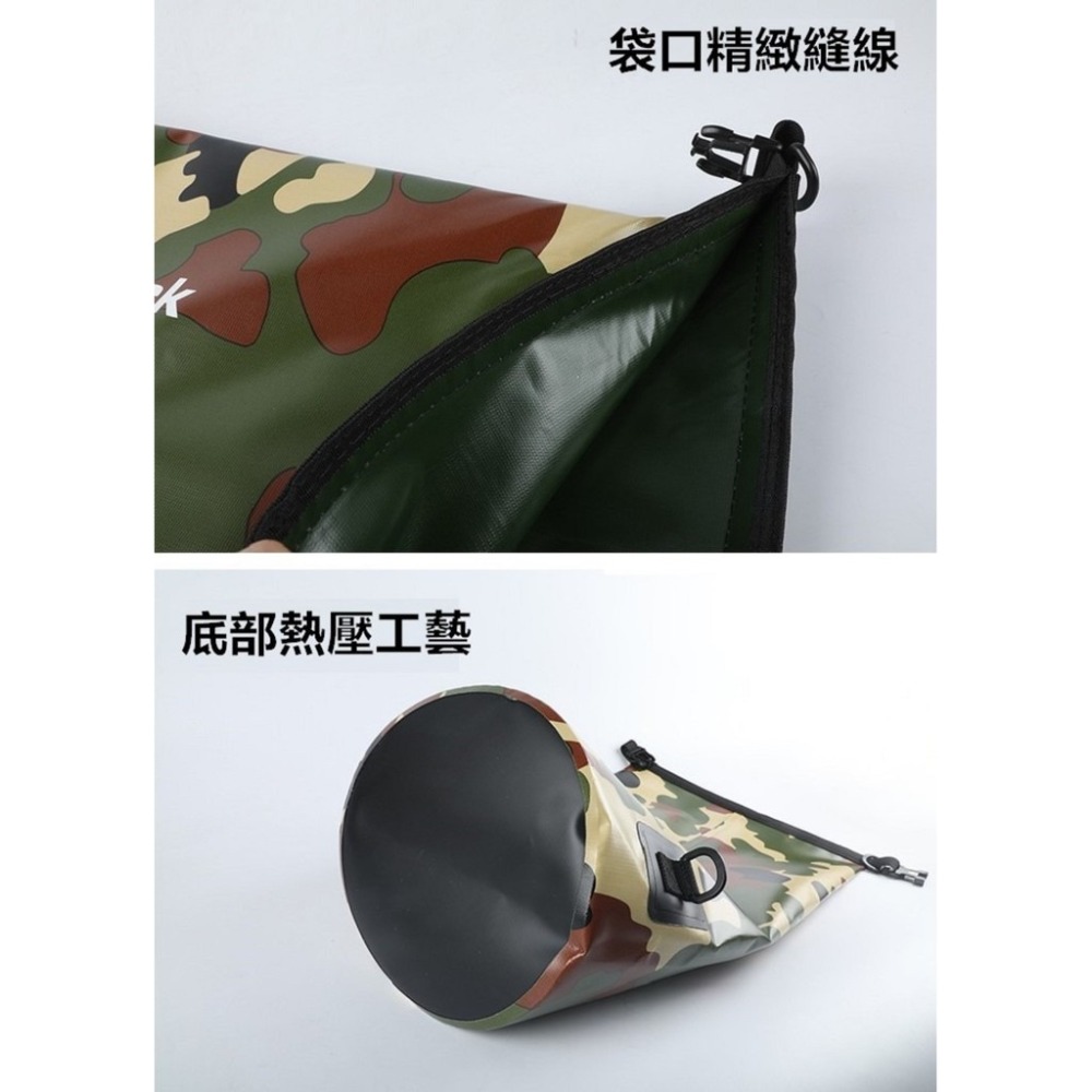防水包 【24H出貨🔥】 防水袋 20L大容量 收納包 收納袋 溯溪袋 漂流袋 溯溪包 迷彩造型【CP083】-細節圖7