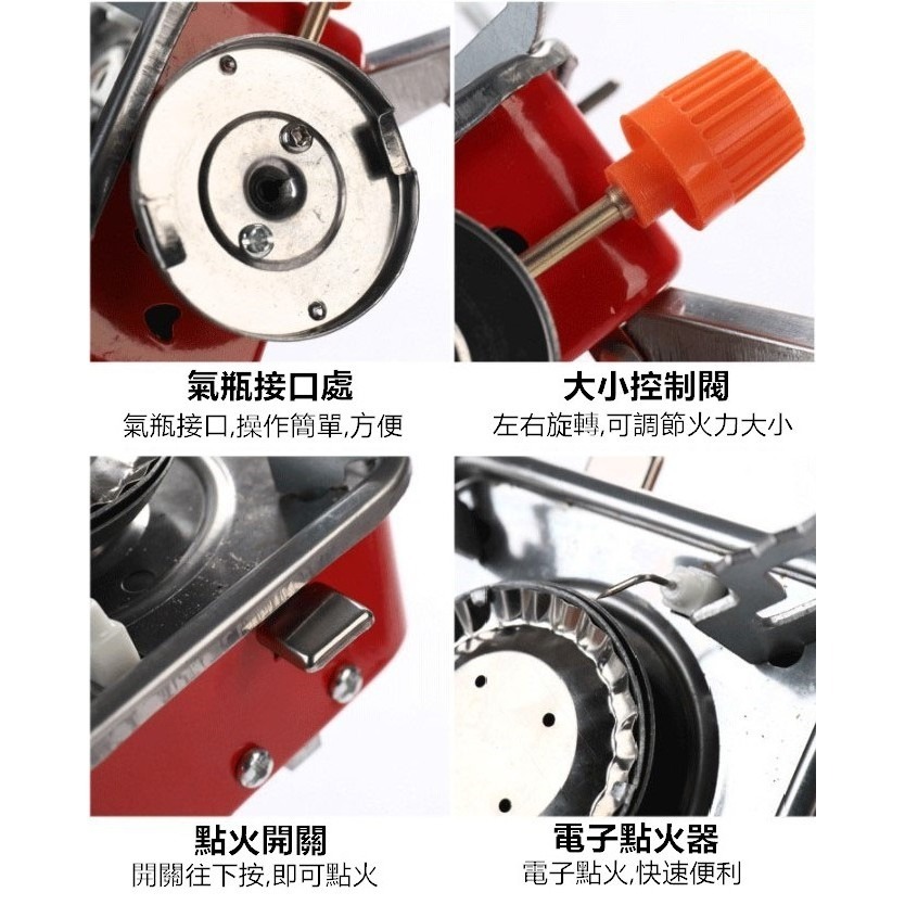 瓦斯爐 野炊用具 戶外 卡式爐 露營 野營 燒烤 折疊便攜卡式爐 迷你小方爐【RS1094】-細節圖5