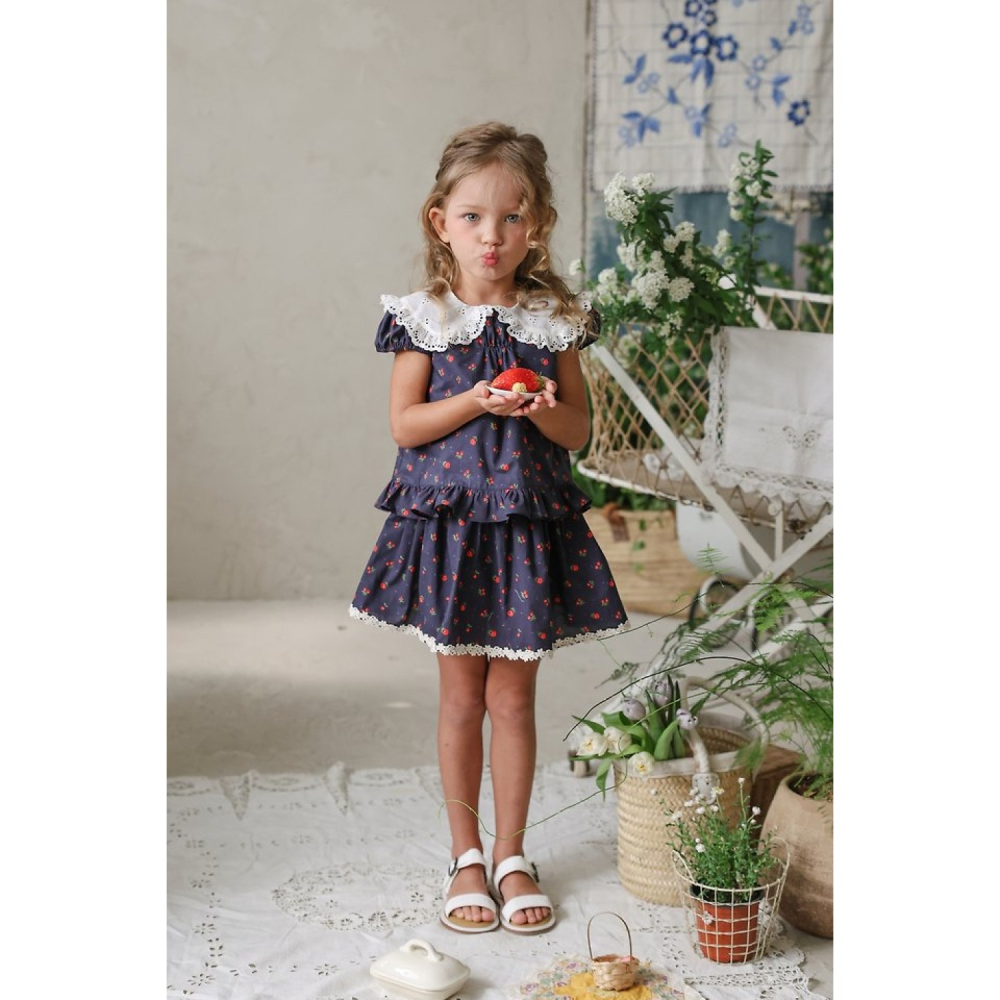 FLO 小碎花娃娃領套裝-細節圖5