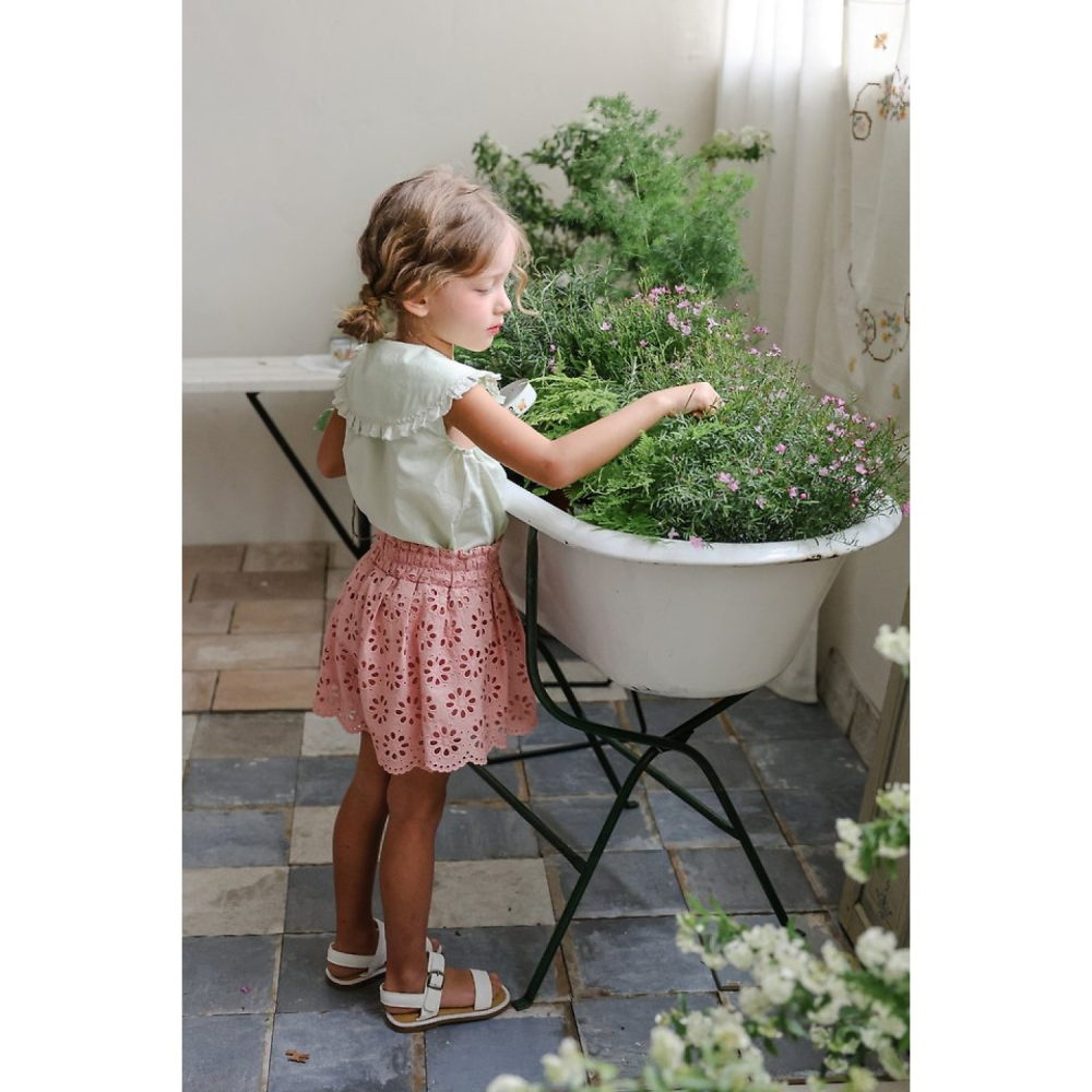 FLO 荷葉領綁帶上衣-細節圖3