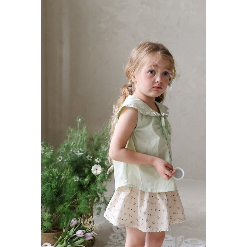 FLO 荷葉領綁帶上衣-細節圖4