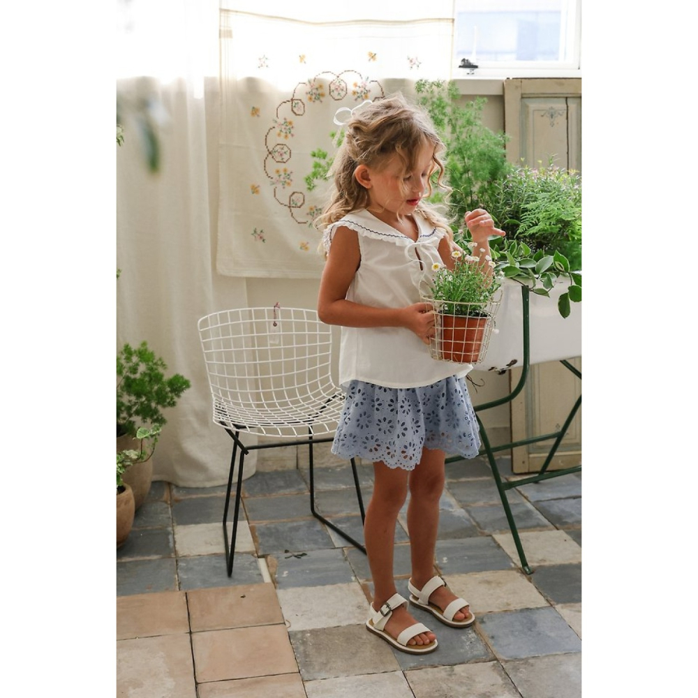 FLO 荷葉領綁帶上衣-細節圖6