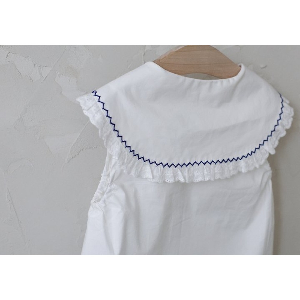 FLO 荷葉領綁帶上衣-規格圖11