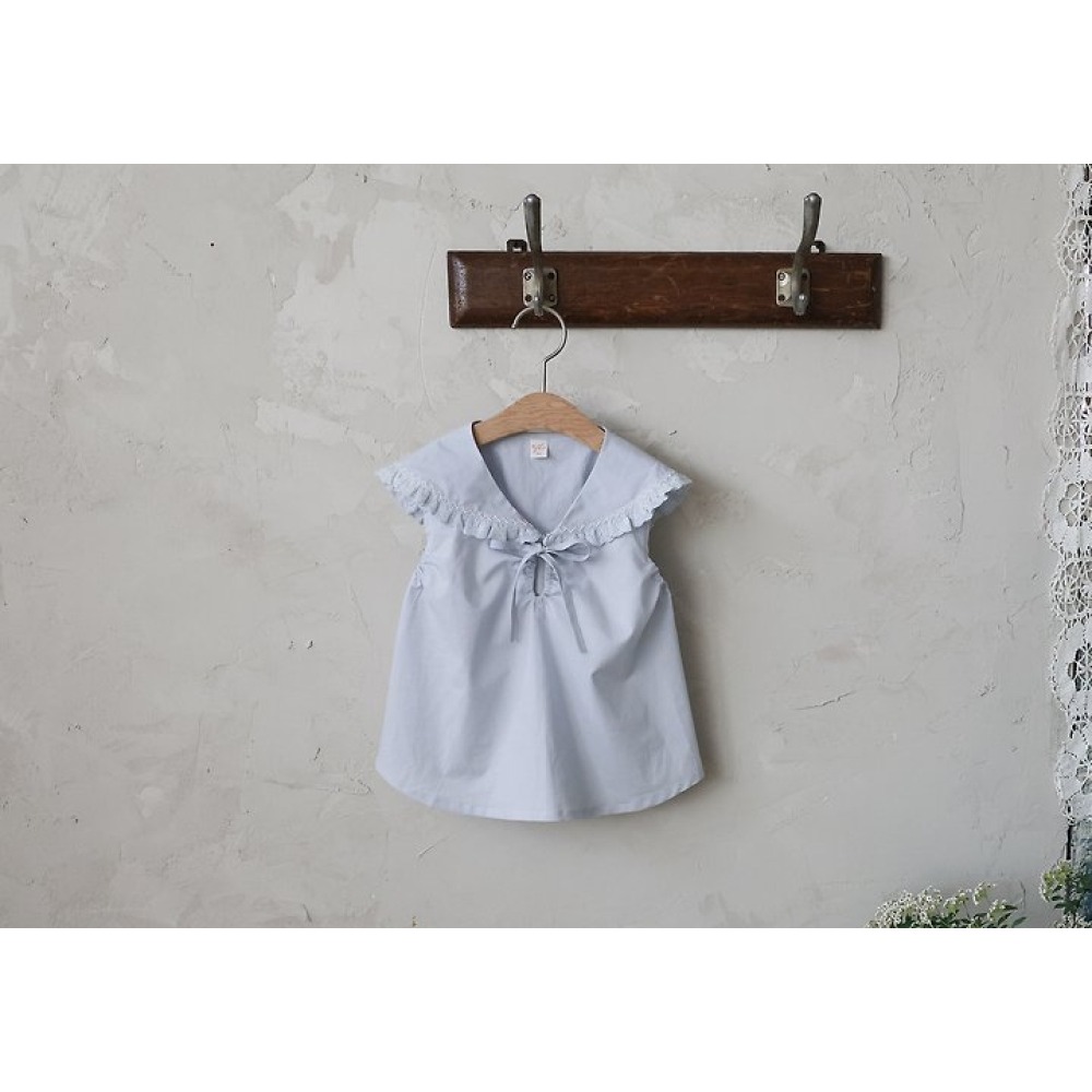 FLO 荷葉領綁帶上衣-規格圖11