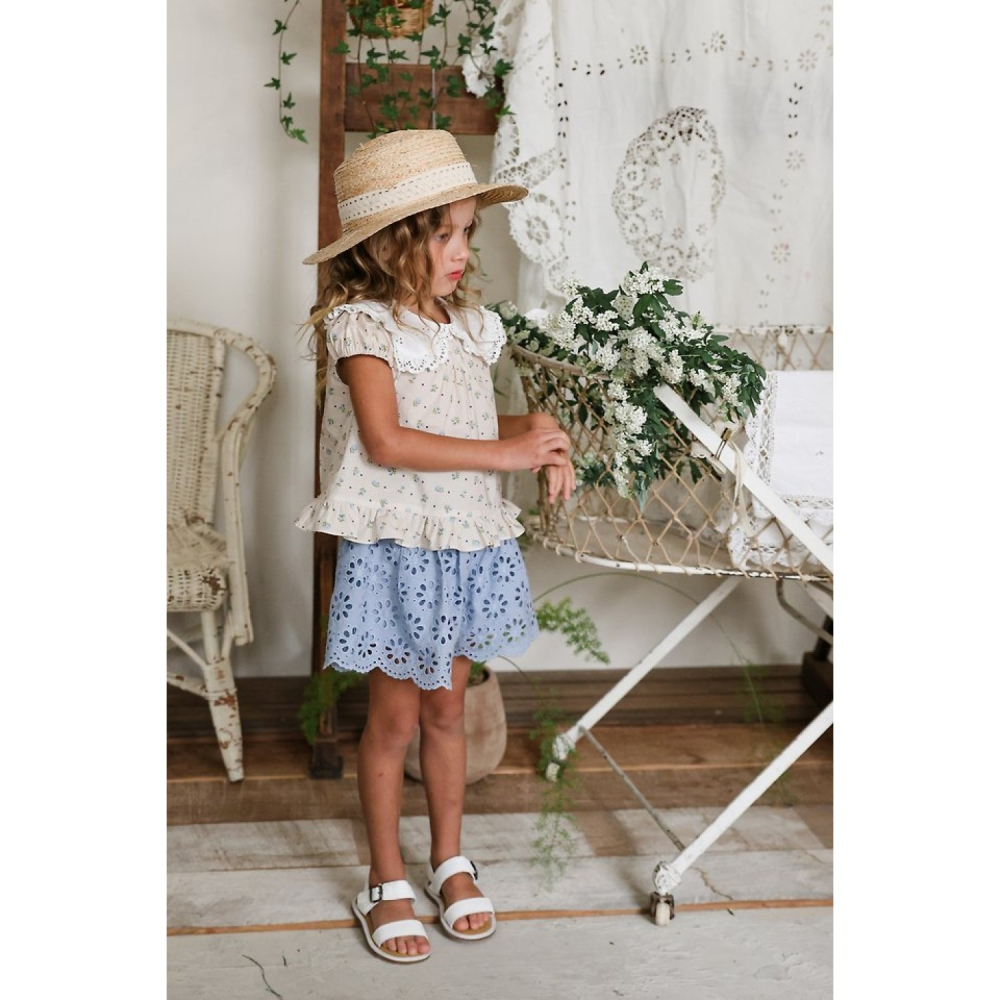 FLO 花雕蕾絲蛋糕短褲-細節圖4